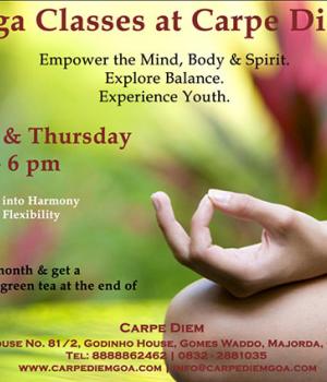 Weekly yoga classes