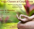 Weekly yoga classes