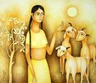 Girl With Goats