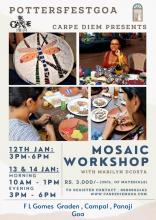 Mosaic workshop at pottersfest goa - Panjim Jan 24