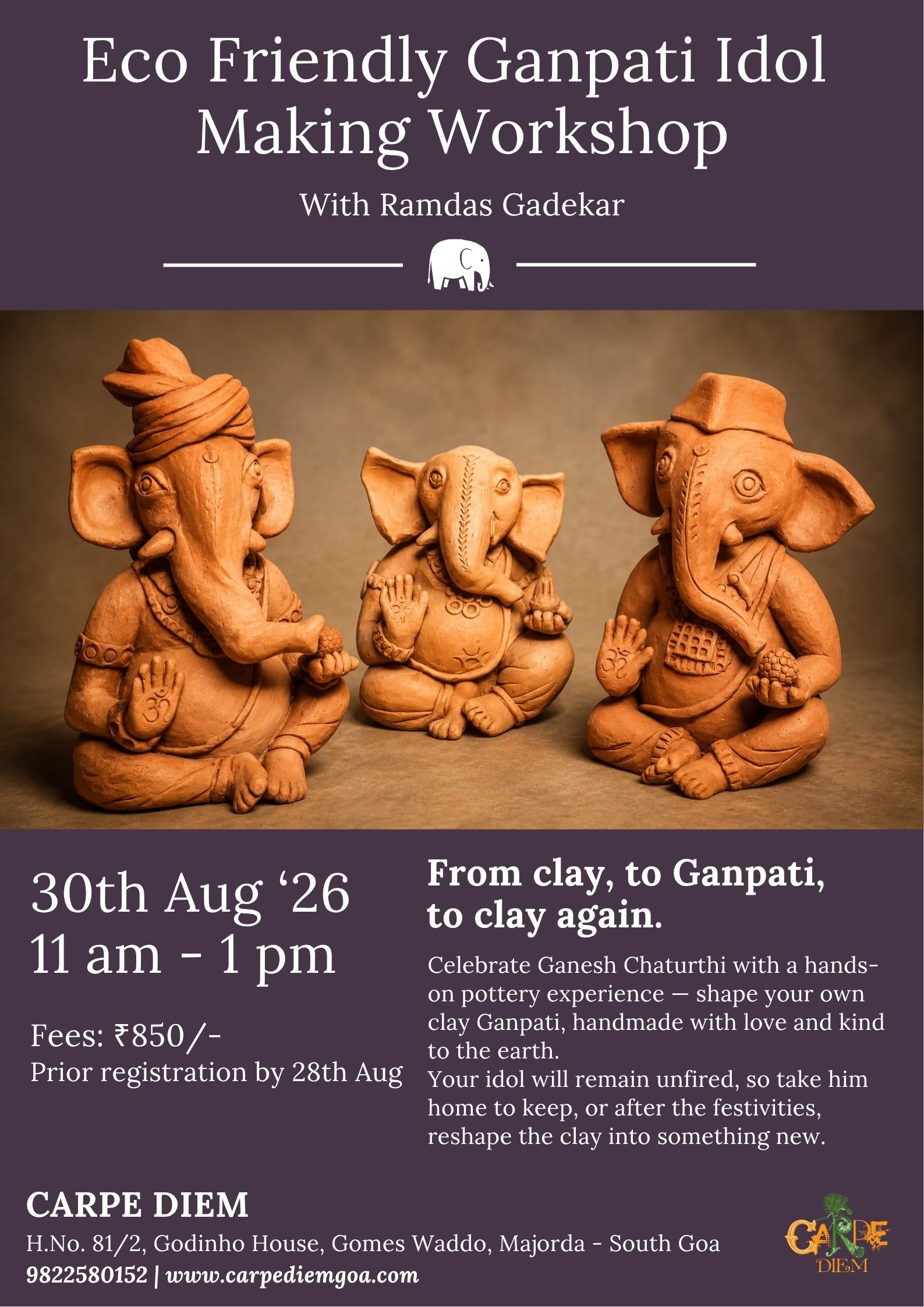 Eco Friendly Ganpati Idol Making Workshop